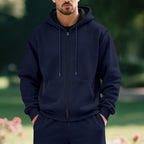 Kapuzenjacke Herren sportlich mit Reißverschluss und Taschen