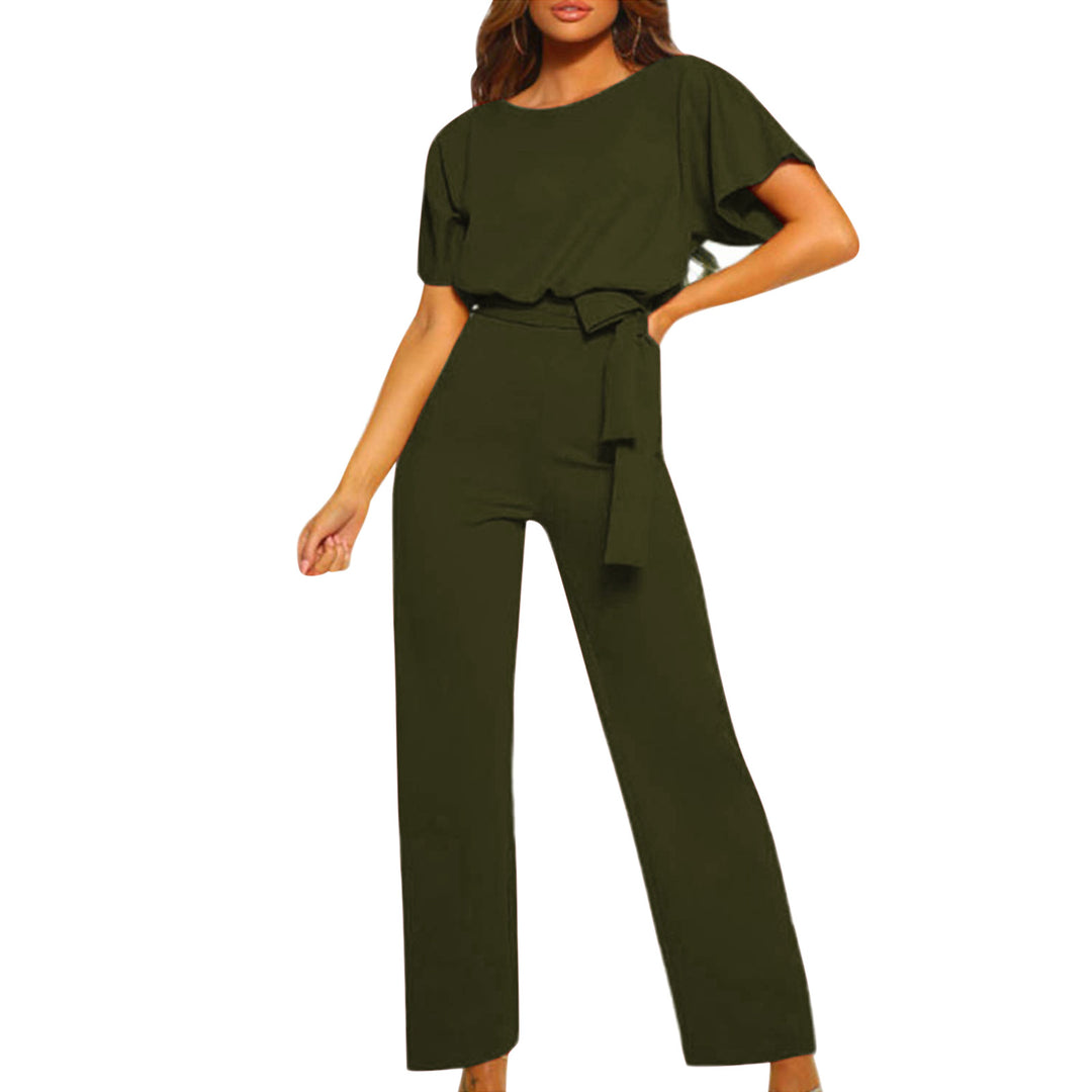 Damen elegantes Set bestehend aus fließender Bluse und weit geschnittenen Hosen R&B