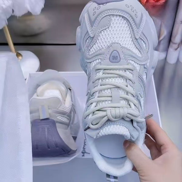 Damen Sportliche Freizeitschuhe mit atmungsaktiver Netzstruktur und gepolsterter Sohle R&B