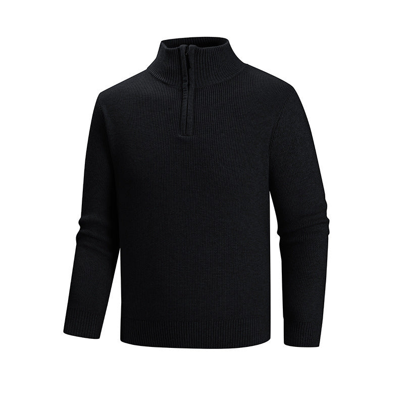 Herren Rollkragenpullover mit modernem Reißverschluss R&B