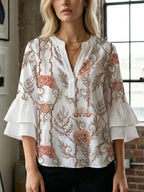 Damen Bluse mit wunderschönen floralem Design