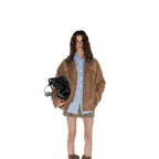 Damen Modische Oversized Weste aus hochwertigem Wildleder R&B