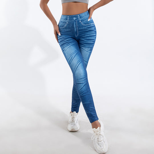 Damen Leggings mit verspielten Cut-Out-Details und dekorativen Bändern R&B