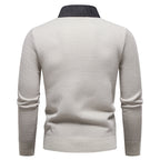 R&B | Herren Strickpullover mit Kontrastkragen