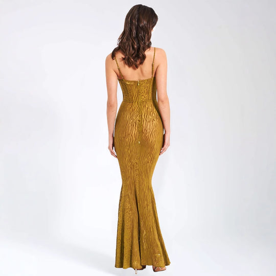 Damen Elegantes und verführerisches Spitzenkleid mit Rüschendetails R&B