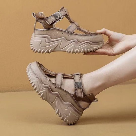 Damen Trendige Sandalen mit rutschfester Sohle und verstellbarem Riemensystem R&B