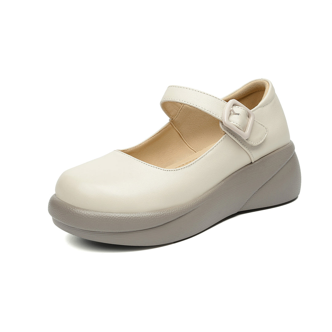 Damen Mary Jane Schuhe mit verstellbarem Riemen und bequemem Fußbett R&B