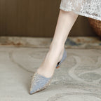 Damen elegante spitze Absatzschuhe