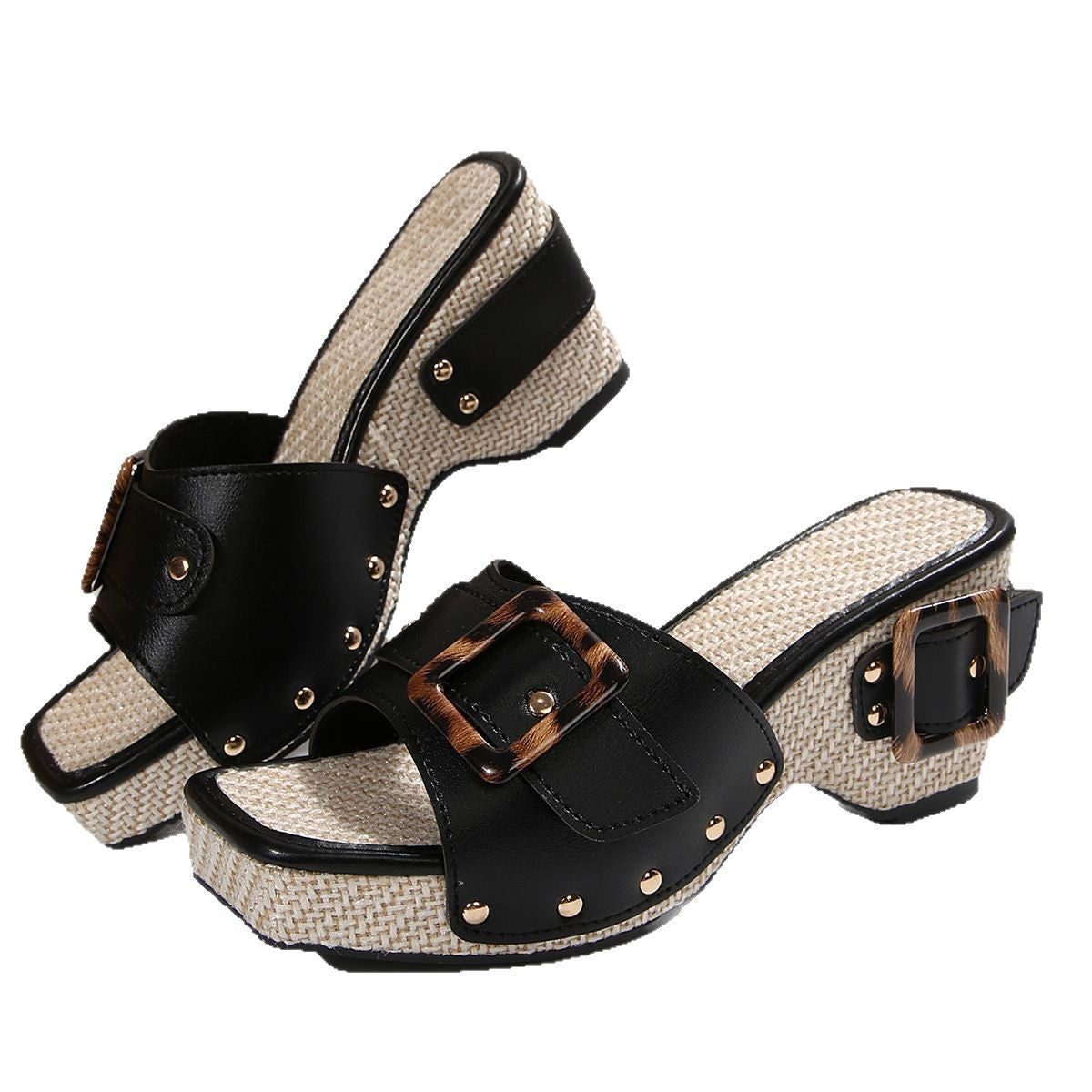 Damen Plateau-Sandaletten mit modischem Schnitt und verstellbarem Riemen R&B