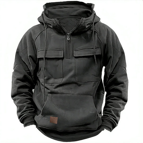 Herren Fleece Hoodie mit praktischem Reißverschluss und großen Taschen R&B