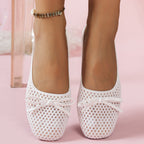 Damen Ballerinas mit großem Schleifen-Design und atmungsaktivem Obermaterial R&B
