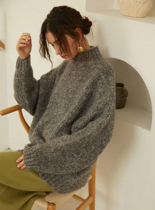 Damen Grobstrick Pullover R&B