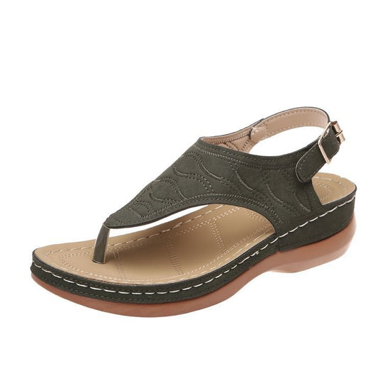 Damen Komfortable Zehentrenner Sandalen mit flexiblem Riemendesign R&B