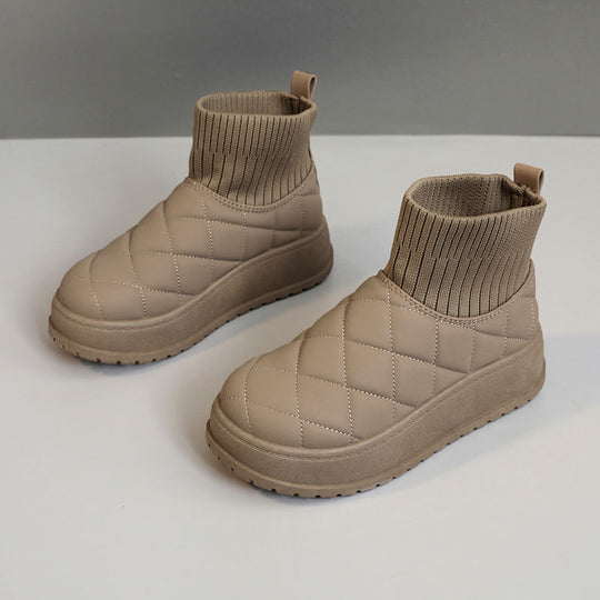 Damen modische Steppschuhe mit hohem Kragen und rutschfester Sohle R&B