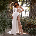 Damen Eleganter Jumpsuit mit asymmetrischem Schnitt und funkelnden Akzenten R&B