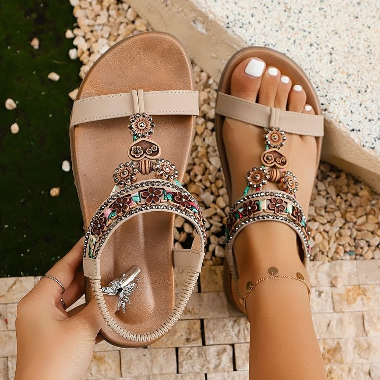 Damen Riemchen-Sandalen mit filigranen Verzierungen R&B