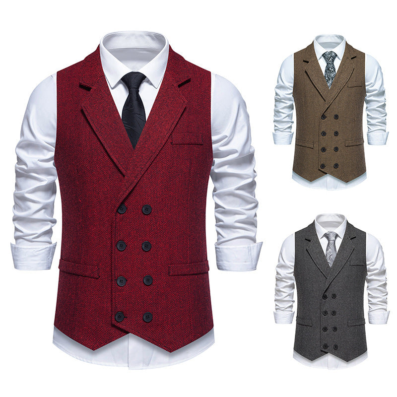 Herren elegante Weste im klassischen Fischgrätmuster R&B 1758204622