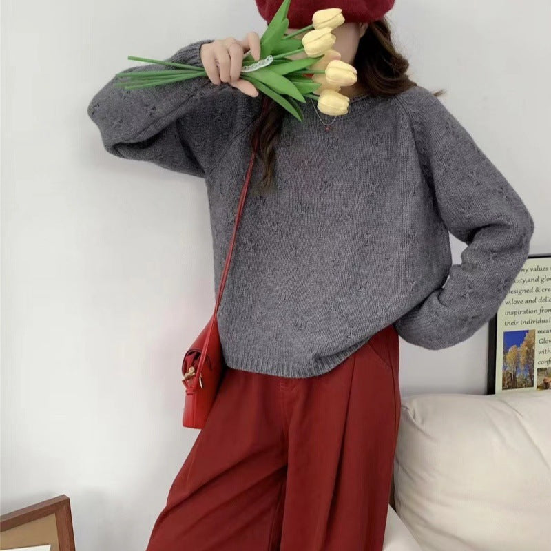 Damen Kuscheliger Strickpullover mit strukturiertem Muster R&B
