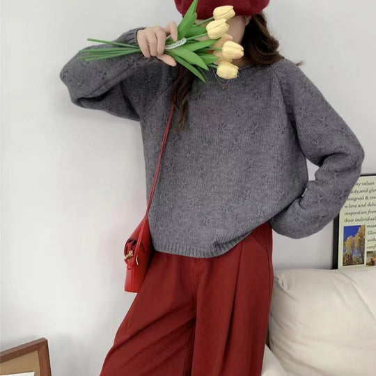 Damen Kuscheliger Strickpullover mit strukturiertem Muster R&B