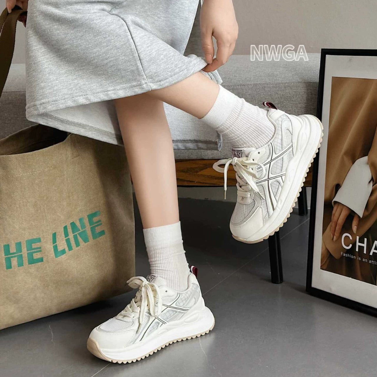 Damen Atmungsaktive Mesh-Sneaker mit Dämpfung R&B