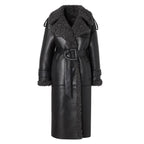 Damen Oversized Kunstledermantel mit strukturiertem Innenfutter R&B