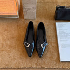 Damen Elegante Pumps mit modischer Schnalle und feinem Leder R&B