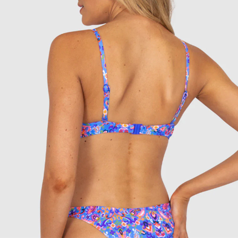 Damen Triangel-Bikini mit verspieltem Muster R&B