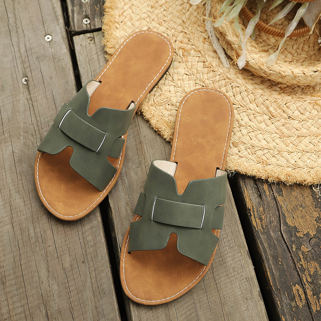 Damen elegante Freizeit-Sandalen mit modischem Riemen-Design R&B