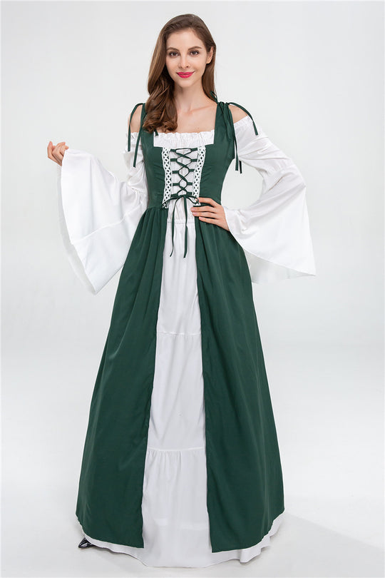 Damen historisches Märchenkleid mit elegantem Oberteil und ausgestellten Ärmeln R&B
