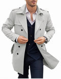 Herren leichter Trenchcoat mit modernem Design und stylischem Stehkragen