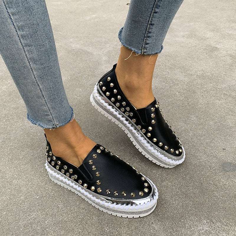 Damen Modische Slipper mit Nieten R&B