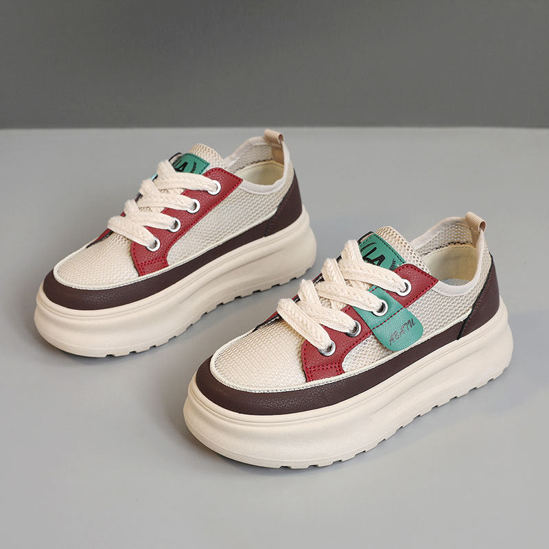 Damen sportliche Sneakers mit robustem Obermaterial und dämpfender Sohle R&B