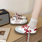Damen modische Sneakers mit frechem Schleifen-Design und gepolsterter Sohle R&B