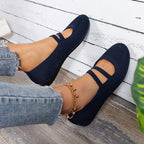 R&B | Flache Slipper mit Riemen Über Dem Spann und Flacher Sohle für Damen