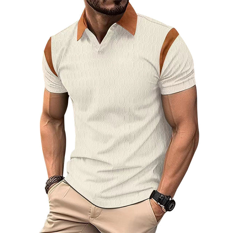 Herren Kurzarm Poloshirt mit strukturiertem Kragen und sportlichem Design R&B