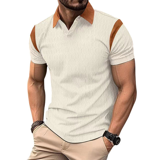 Herren Kurzarm Poloshirt mit strukturiertem Kragen und sportlichem Design R&B