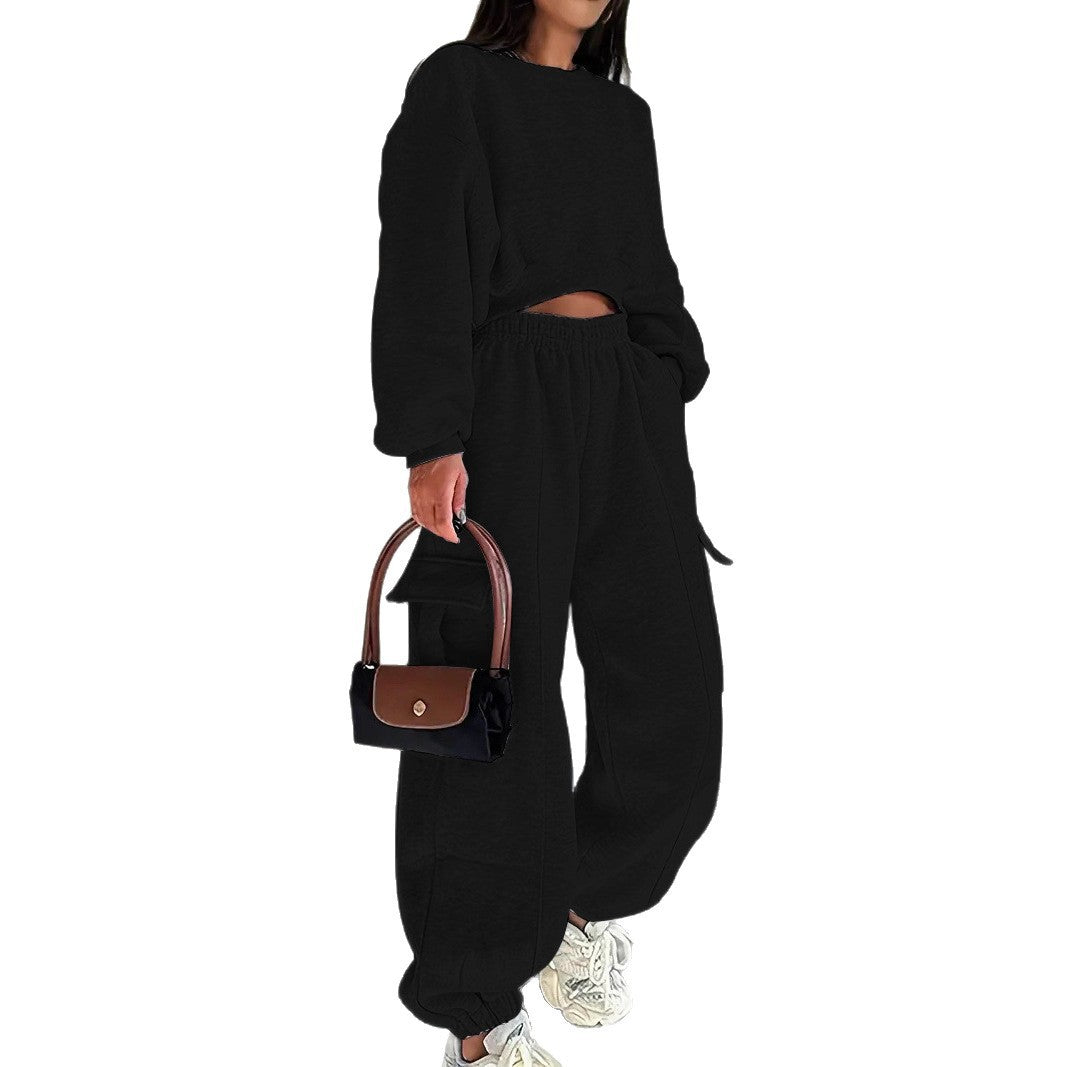 Damen lässiges Freizeitsweatshirt und entspannte Jogginghose R&B