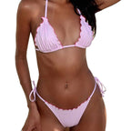 Damen Triangel-Bikini mit verspielten Rüschen R&B
