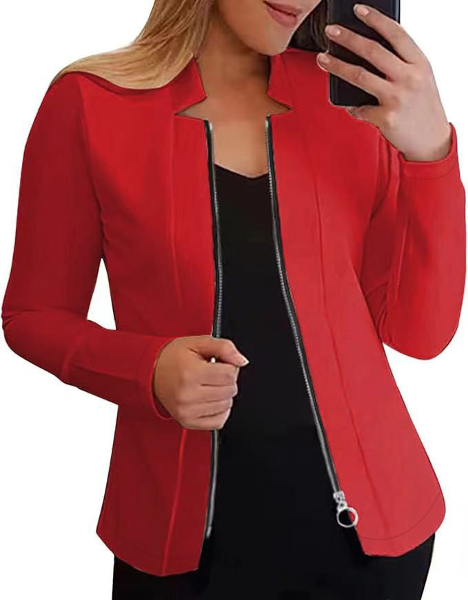 Damen Bikerjacke mit innovativem Schnitt und praktischen Reißverschlussdetails R&B