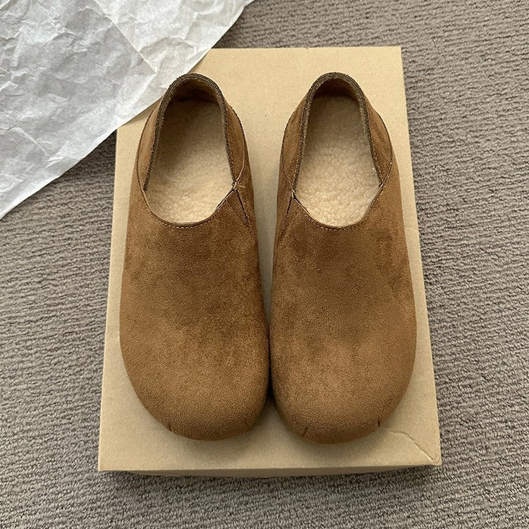 Damen Hausschuhe aus hochwertigem Wildleder mit wärmendem Innenfutter R&B