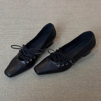 Damen elegante Slipper mit modischem Schnürdesign