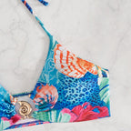 Damen Bikini-Set mit floralem Mustermix und regulierbaren Bändern R&B