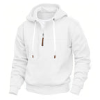 Herren Kapuzenpullover mit halbem Reißverschluss und hochwertigen Materialien R&B