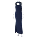 Damen Elegantes Langarm-Maxikleid mit transparenten Details R&B