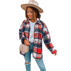 Damen Karierte Flanelljacke R&B
