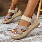 Damen Komfortable Sandalen mit verstellbaren Riemen und anatomischem Fußbett