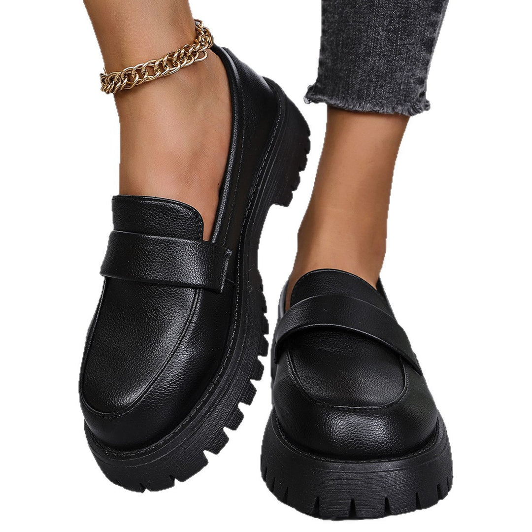 Damen modische Mokassins mit robuster Sohle R&B