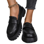 Damen modische Mokassins mit robuster Sohle R&B