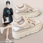 Damen Plateau-Sneaker mit atmungsaktivem Mesh-Obermaterial und modernem Design R&B