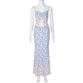 Damen Elegantes Maxikleid mit floralem Muster und raffiniertem Cut-Out R&B